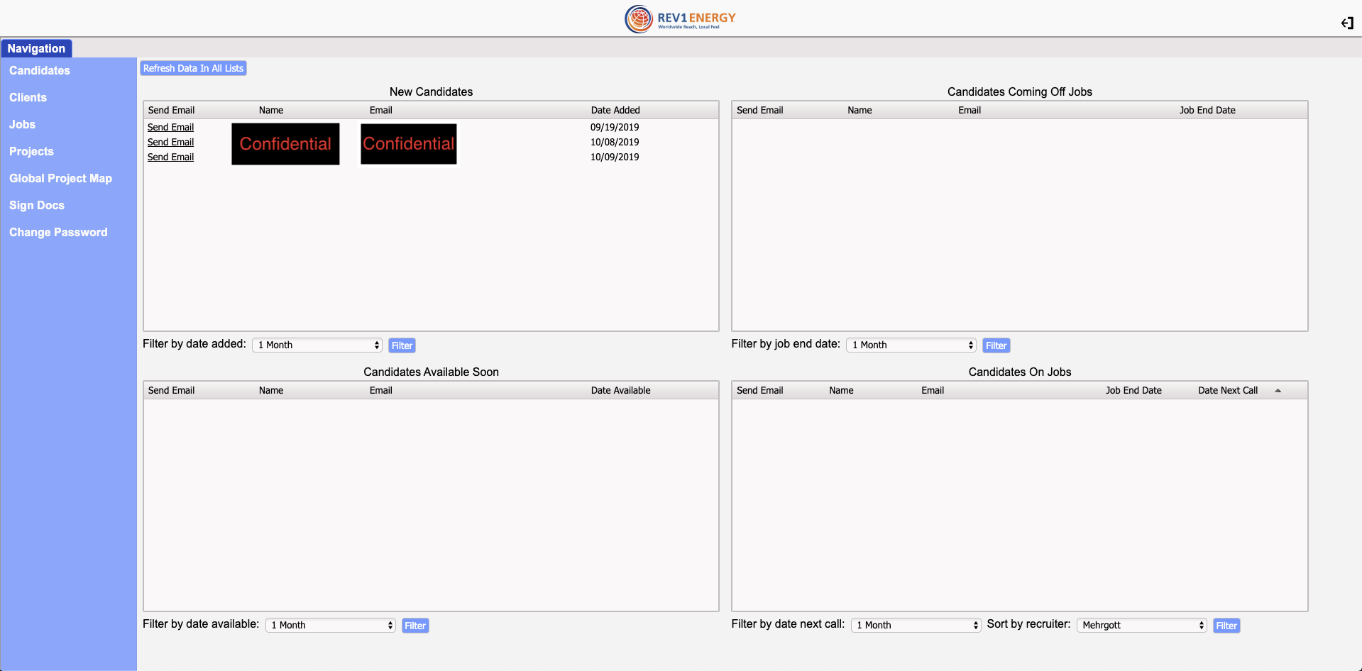 Rev1 Power Services ATS Web App Screenshot 3